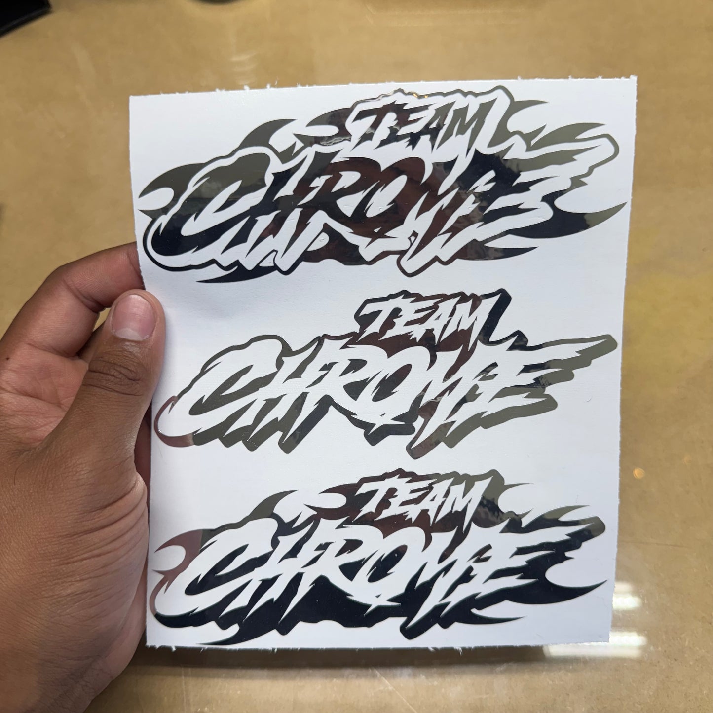 Team Chrome Decal Sticker