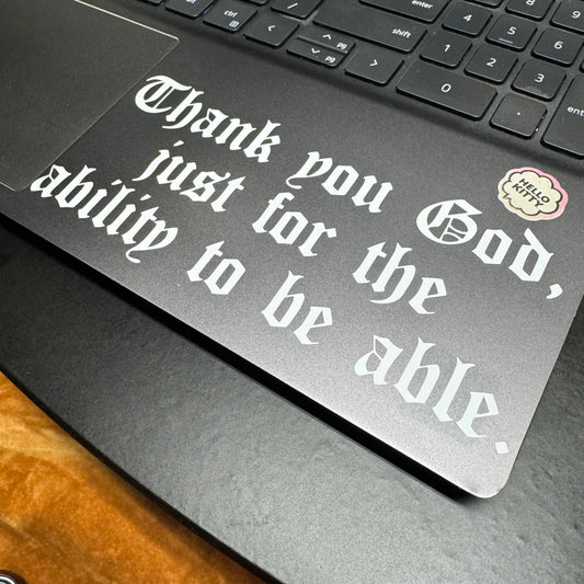 Thank You God Decal Sticker